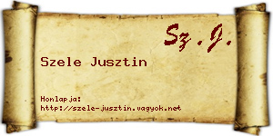 Szele Jusztin névjegykártya